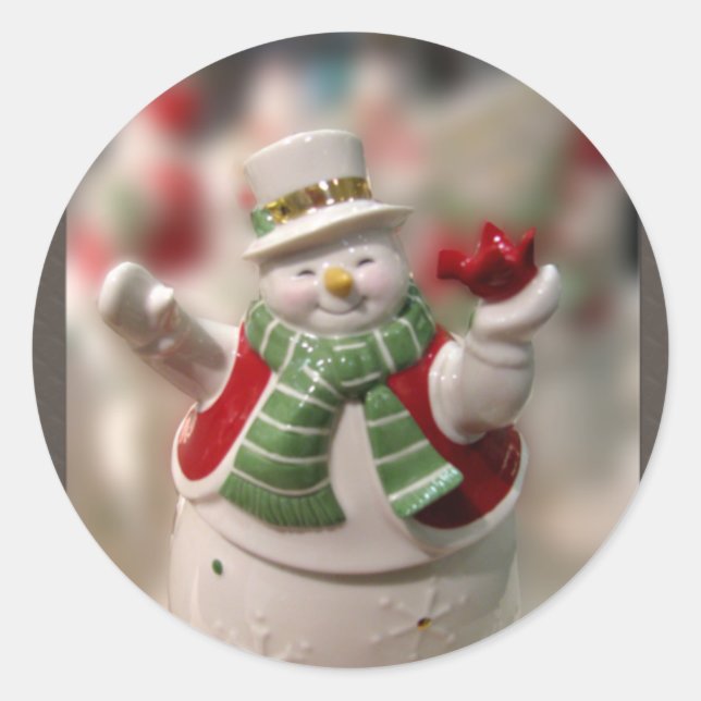 Christmas snowman sticker (Front)