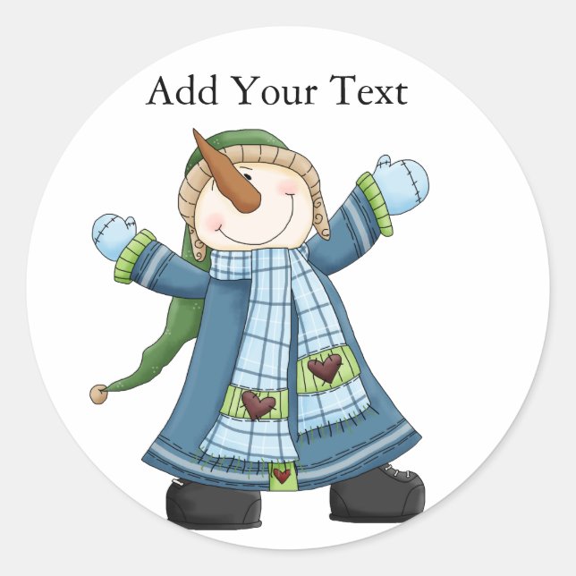 Christmas Snowman Sticker by SRF (Front)