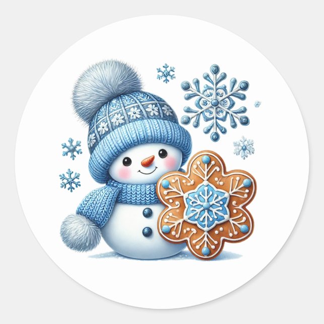 Christmas Snowman Stickers  (Front)