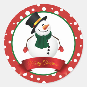 Christmas Snowman Stickers