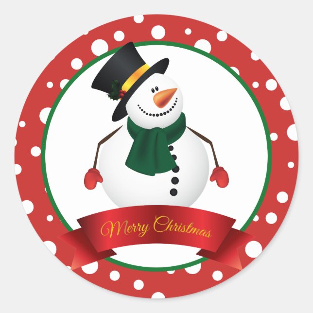 Christmas Snowman Stickers (Front)