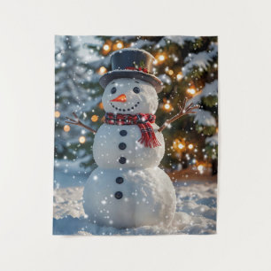 Christmas Snowman Tapestry