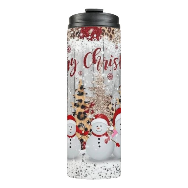 Christmas Snowman Thermal Tumbler (Front)