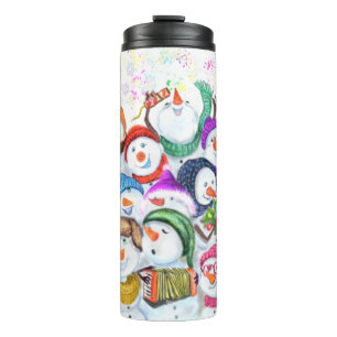 Christmas Snowman Thermal Tumbler
