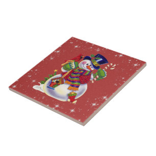 Christmas Snowman tile
