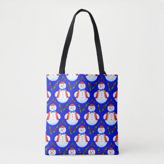 christmas snowman tote bag (Front)
