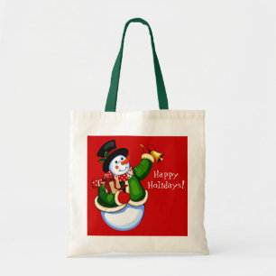 Christmas Snowman tote bag