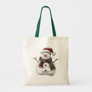 Christmas Snowman Tote Bag