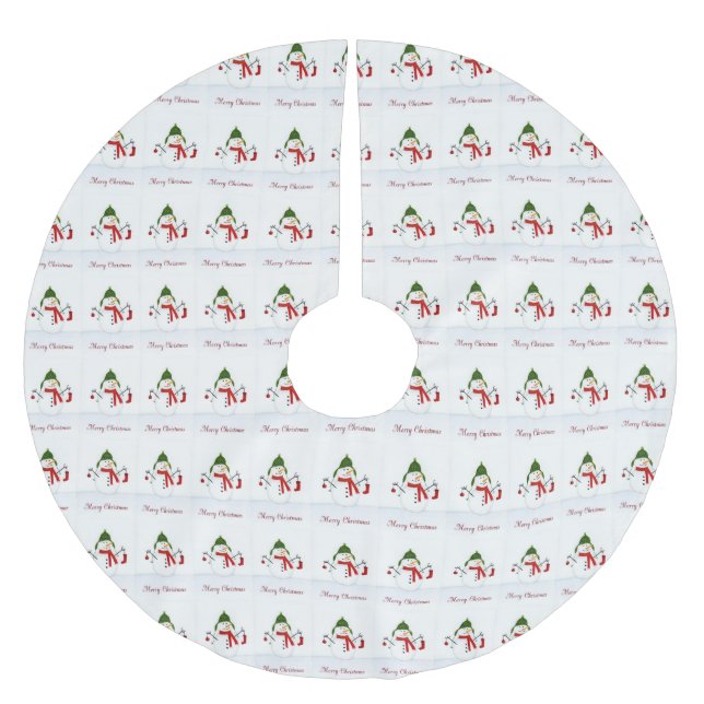 Christmas Snowman Tree Skirt (Front)