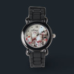 Christmas snowman watch<br><div class="desc">Add your name to this fun Christmas snowman watch.  It makes a great gift for family and friends. You can customise the design to get more creative. Have fun!</div>