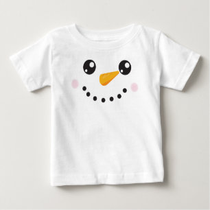 Christmas Snowman, White Snowman, Carrot Nose Baby T-Shirt