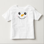 Christmas Snowman, White Snowman, Carrot Nose Toddler T-Shirt<br><div class="desc">Cute,  fun and adorable design of snowman with carrot nose. Modern and trendy gift,  perfect for Christmas or New Year's celebration.</div>