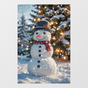 Christmas Snowman Window Cling