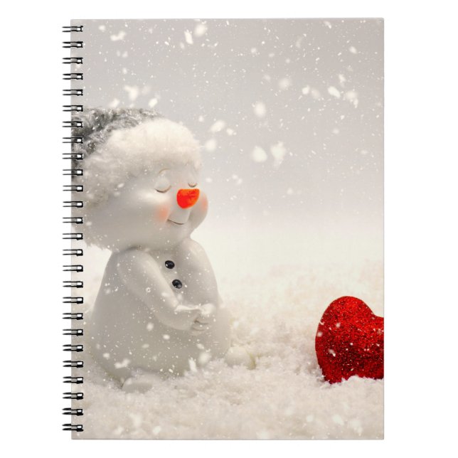 Christmas Snowman with Heartwarming Love Notebook (Front)