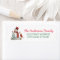 Christmas Snowman with Red Cardinal Return Address