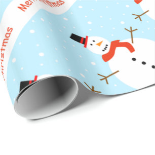 Christmas Snowman Wrapping Paper