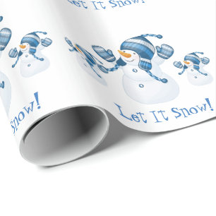 Christmas Snowman Wrapping Paper