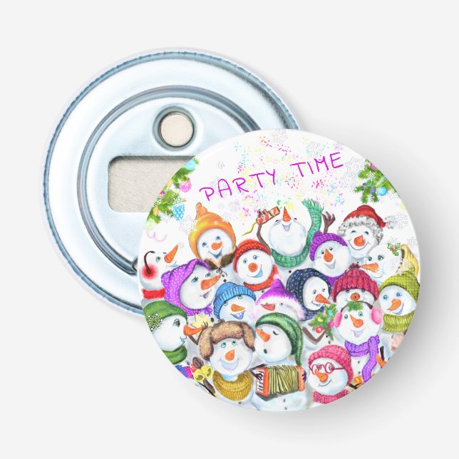 Christmas Snowmans Bottle Opener (Front)