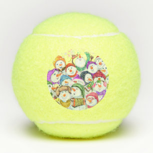 Christmas Snowmans Tennis Balls