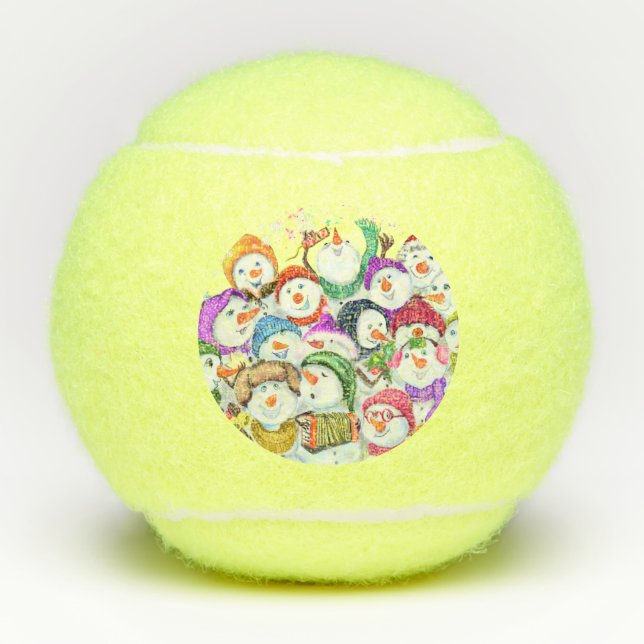 Christmas Snowmans Tennis Balls (Front)