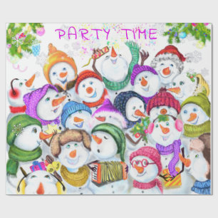 Christmas Snowmans Wrapping Paper