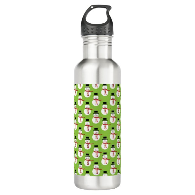 Christmas Snowmen Pattern 710 Ml Water Bottle (Front)