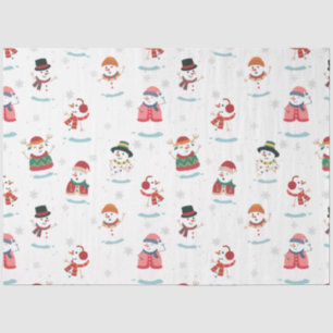 Christmas Snowmen Snowman Pattern Tissue Paper