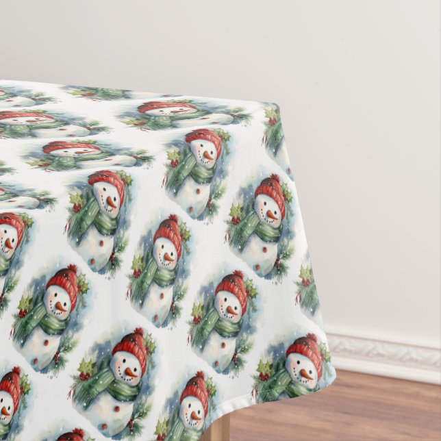 Christmas Snowmen Tablecloth (In Situ)