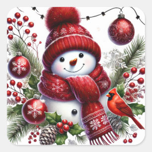 Christmas Snowperson Stickers
