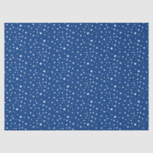 Christmas Snowy Blue Tissue Paper