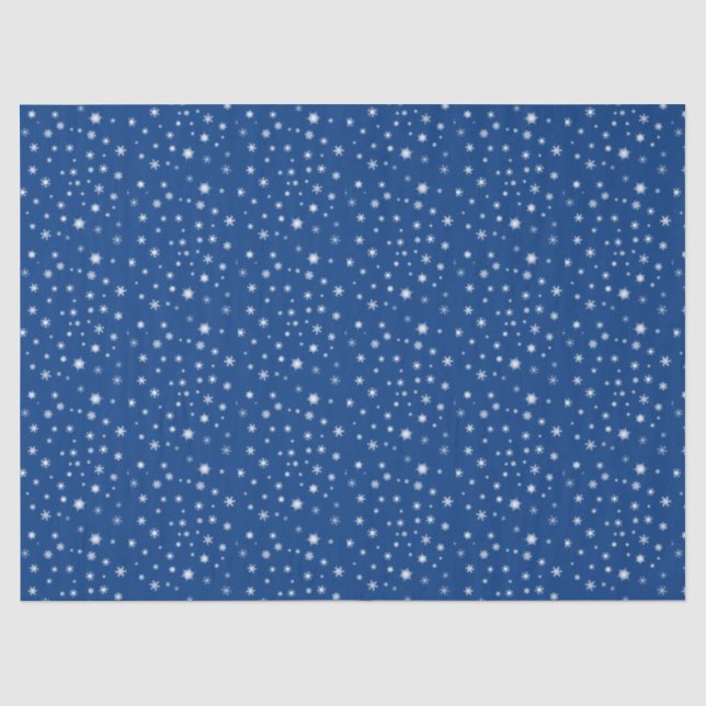 Christmas Snowy Blue Tissue Paper (Front)