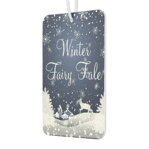 Christmas Snowy Fairy Tale Fantasy Forest Car Air Freshener