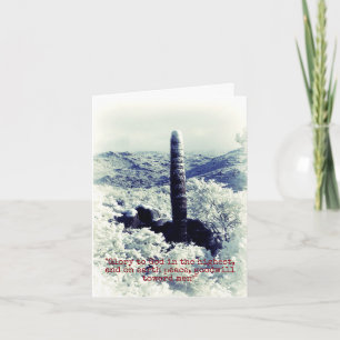 Christmas Snowy wonderland w Cactus Christian card
