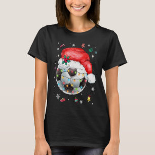 Christmas Soccer Ball Santa Hat Funny Sport Xmas B T-Shirt