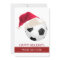 Christmas Soccer Ball Santa Hat Greeting Cards