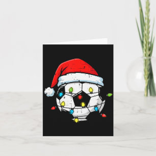 Christmas Soccer Ball Santa Xmas Football Srt Men Card