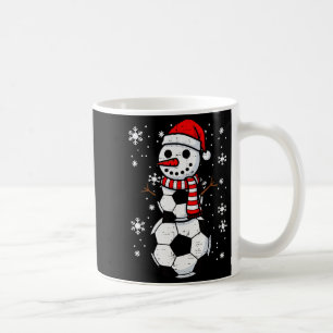Christmas Soccer Ball Snowman Xmas Football Boys K Coffee Mug