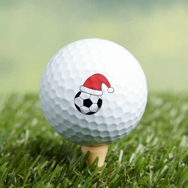 Christmas Soccer Ball With Santa Claus Hat (Insitu Tee)