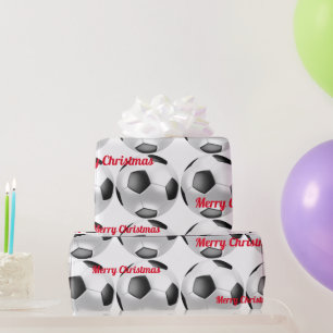 Christmas Soccer ball wrapping paper
