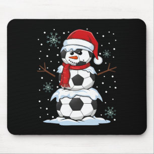 Christmas Soccer Byll Funny Snowman Xmas Pajamas M Mouse Pad