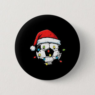 Christmas Soccer Byll Santa Xmas Footbyll Sport Me 6 Cm Round Badge
