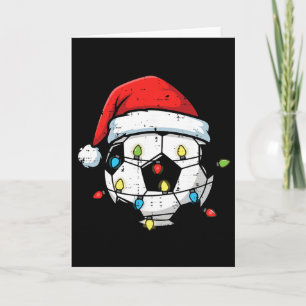 Christmas Soccer Byll Santa Xmas Footbyll Sport Me Card