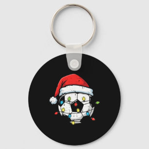 Christmas Soccer Byll Santa Xmas Footbyll Sport Me Key Ring