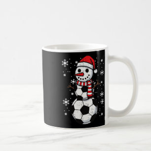 Christmas Soccer Byll Snowman Xmas Footbyll Boys K Coffee Mug