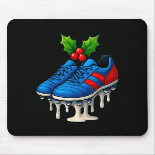 Christmas Soccer Cleats Ice Cream Drip Xmas  Mouse Pad
