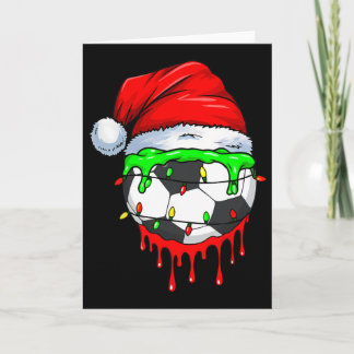 Christmas Soccer Drip For Boys Ice Cream Drip  Card