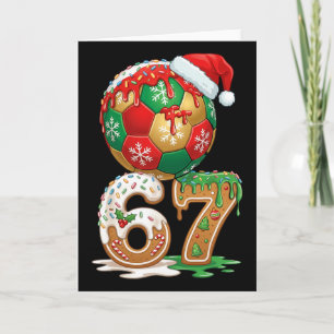 Christmas Soccer Drip Number 67 Boys Soccer 67 Card