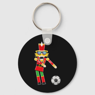 Christmas Soccer Flossing Nutcracker Gifts Key Ring
