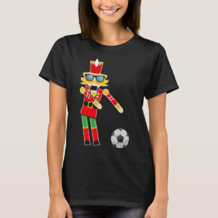 Christmas Soccer Flossing Nutcracker Gifts T-Shirt