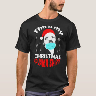 Christmas Soccer Football Wearing Mask And Hat Paj T-Shirt
